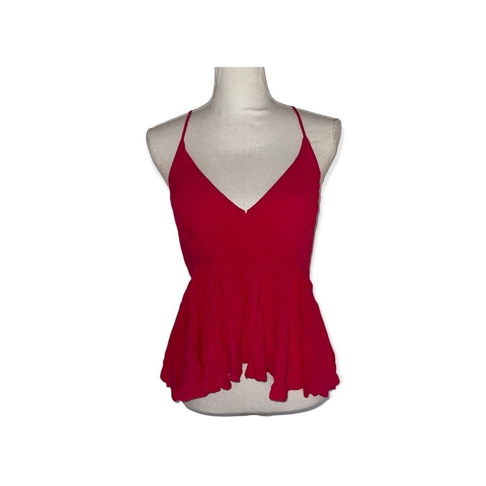 EXPRESS Pink Babydoll Tank With Adjustable Straps & Zipper Back M